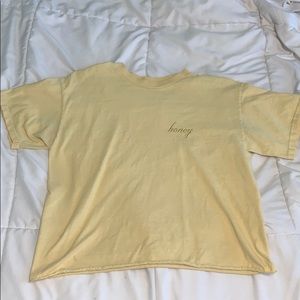 Yellow honey Brandy Melville T-shirt